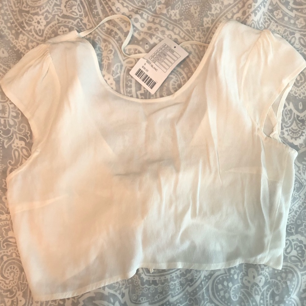 Urban outfitters white crop top